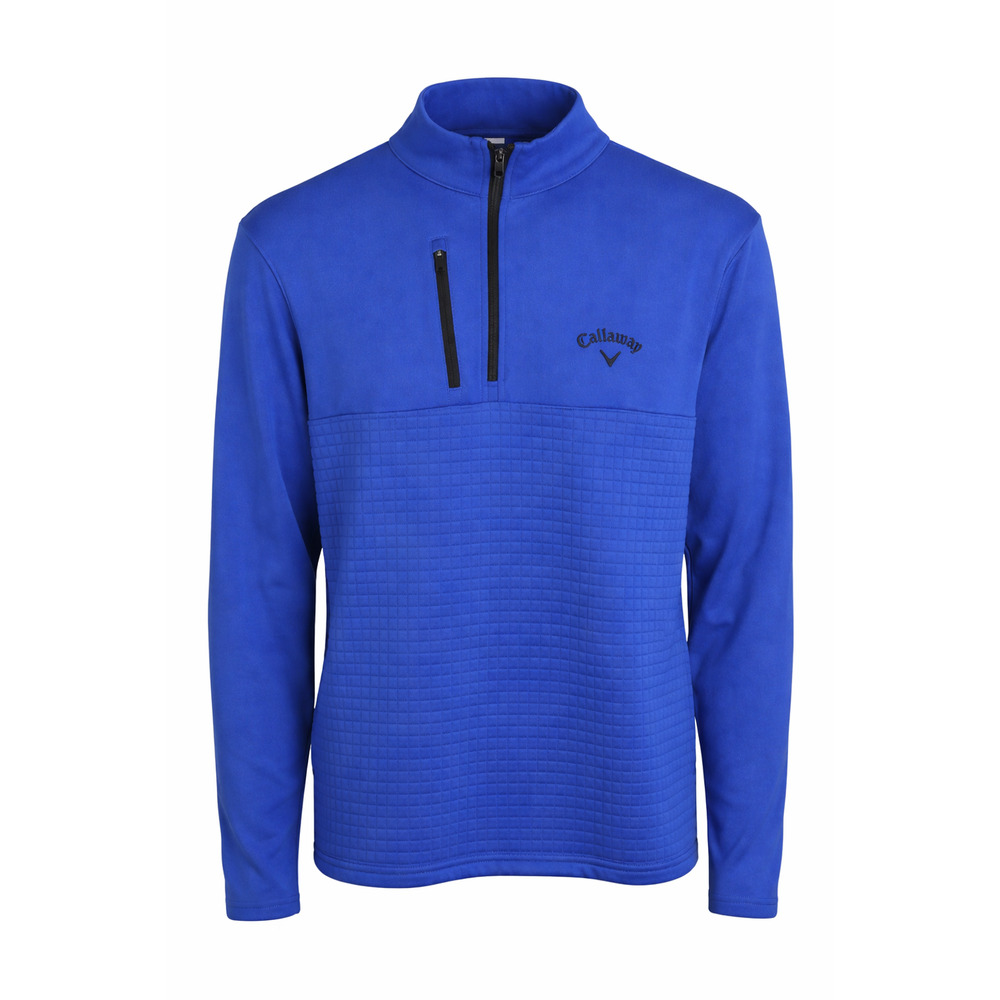 Callaway Golf Blue Quarter Zip Pullover Performance Stretch Active Layer Large